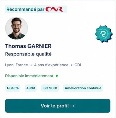 Recrutement Circulaire - profil recommandé Recrutement Circulaire - profil recommandé